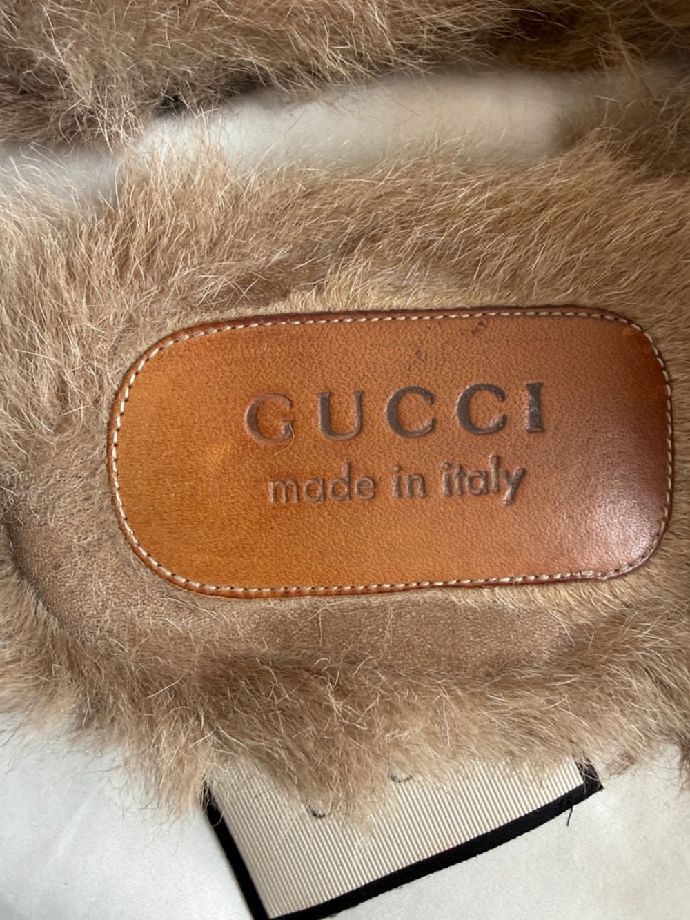Gucci Black Leather Fur-Lined Mules with Red & White Snake Embroidery Size 11 - Picture 3 of 8